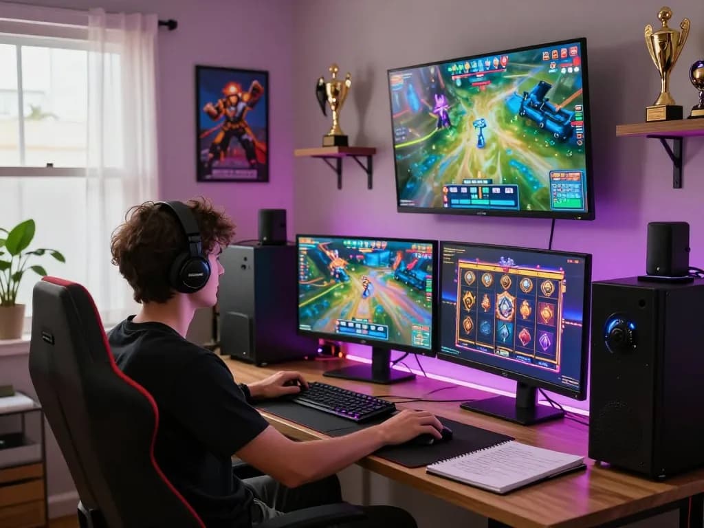 Skena permainan online yang menarik menampilkan permainan slot laoban188 dengan grafis yang cerah dan aksesori pemain.