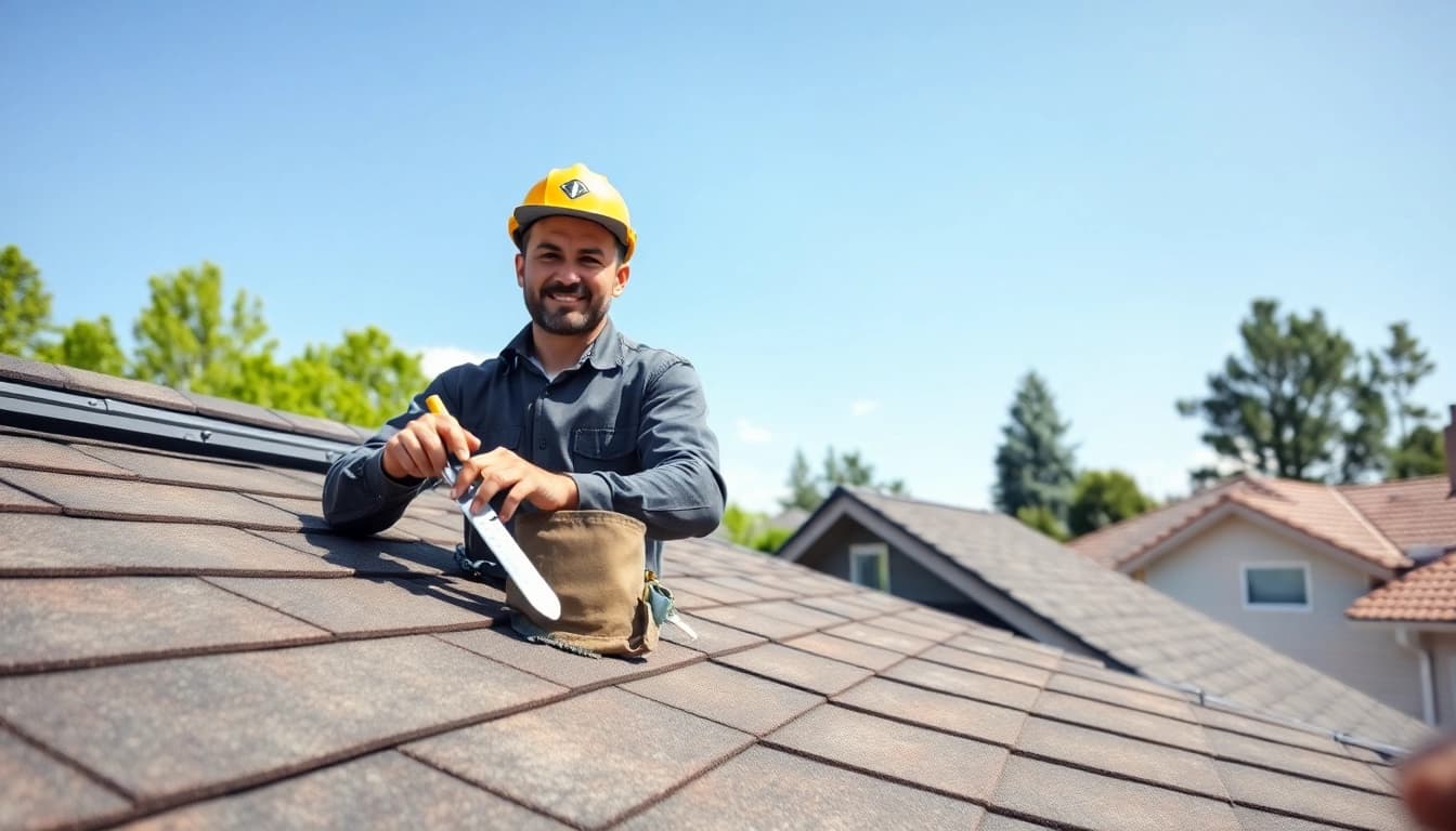 Installing high-quality roofing solutions by an expert in a residential setting.