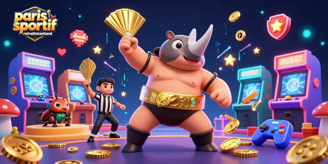Retirez vos gains instantanément sur les paris sportifs avec cette illustration dynamique.