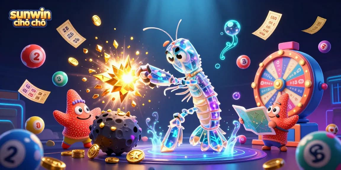 Win big at sunwin chính chủ with an exciting 3D illustration of a galactic samurai amidst casino elements.