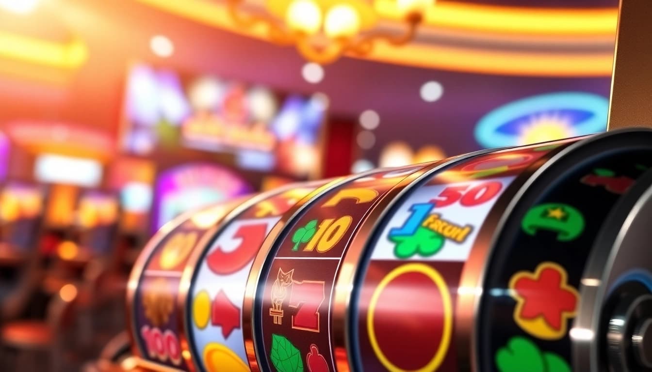 Menyu slot deposit 1k menarik dengan grafik cerah dan simbol keberuntungan.