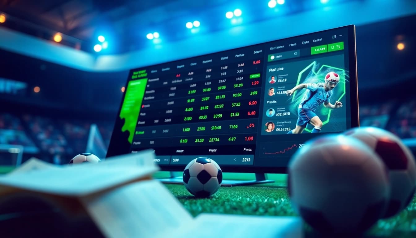 Live football odds (tỷ lệ kèo) displayed on a dynamic online betting interface.