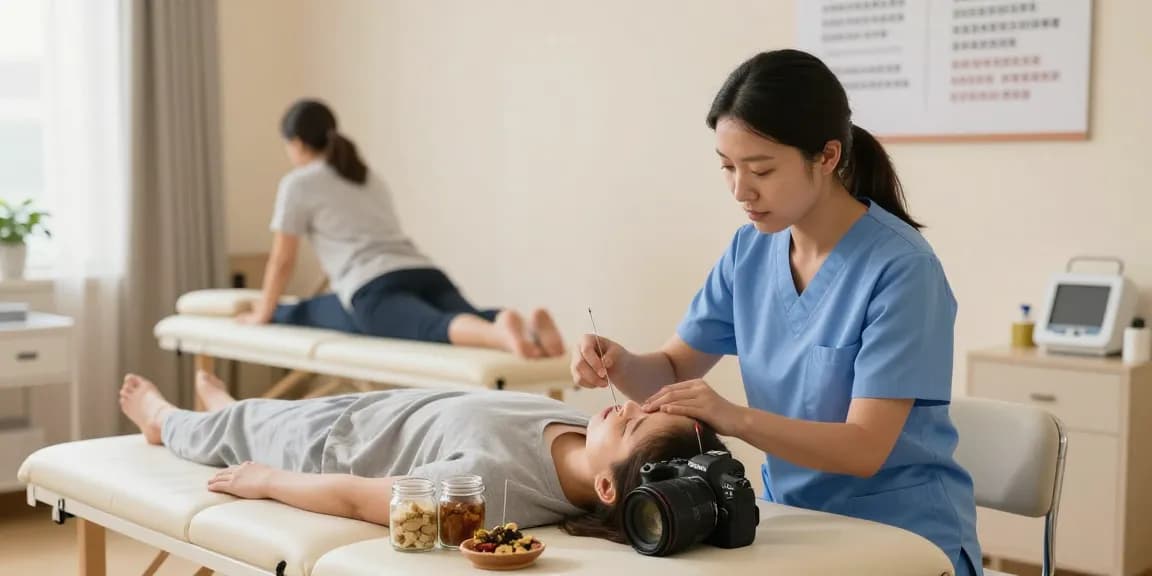 Therapeutic session at 수원교통사고한의원 showcasing patient care and traditional healing.