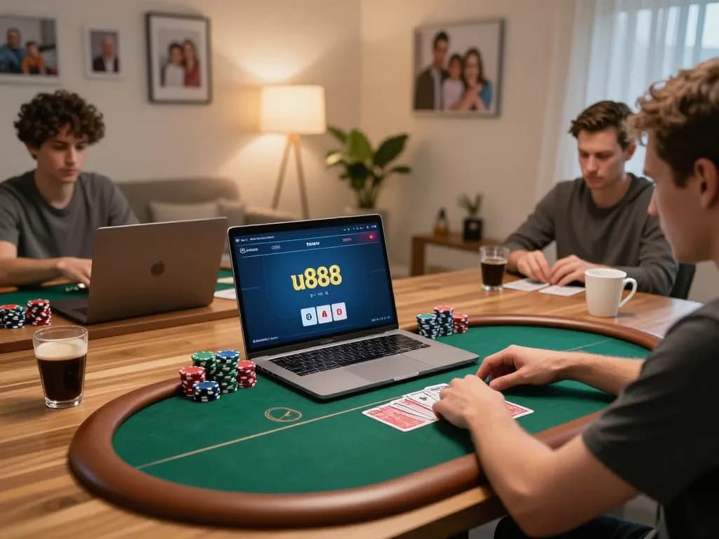 Engage in strategic online poker gameplay at u888poker from a cozy home setup.