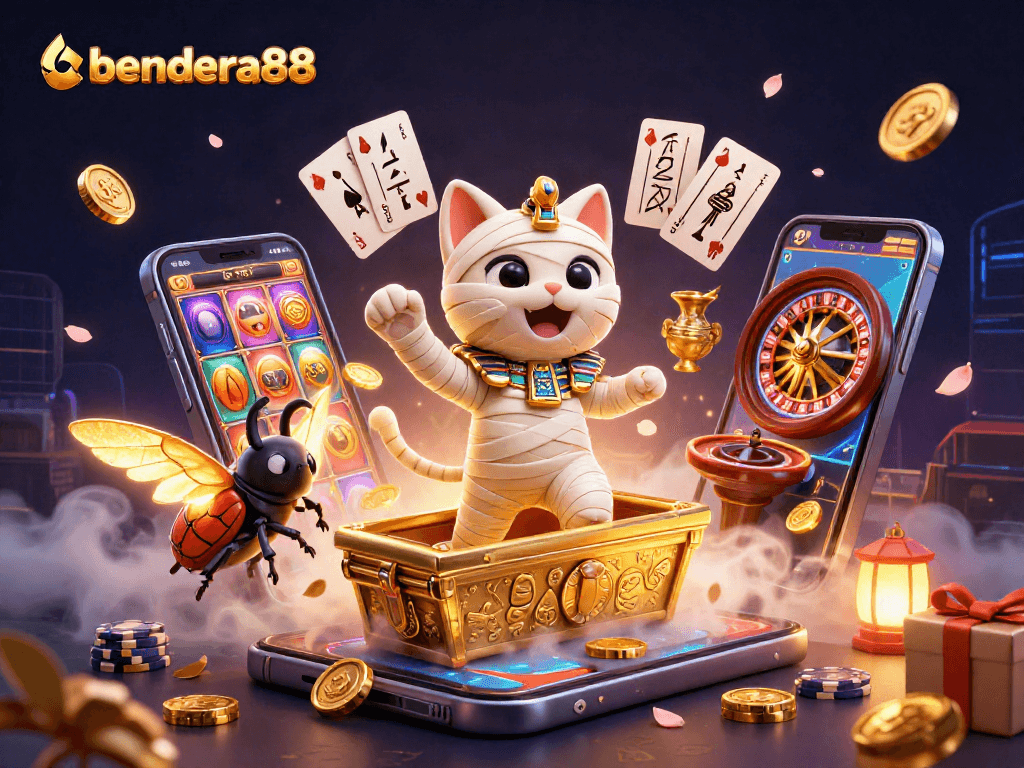 Bendera88 adalah tempat seru untuk bermain slot dengan mumi kucing dan simbol kuno.