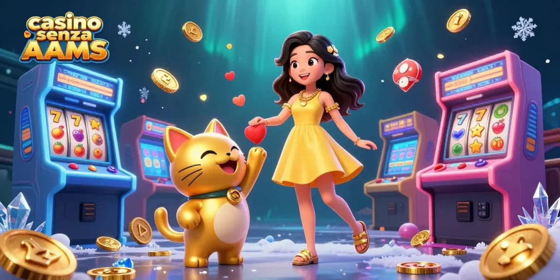 Scopri l'emozione dei casino senza AAMS con rulli delle slot e monete d'oro!
