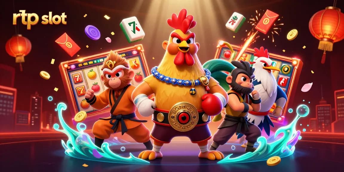 Experience the thrill of rtp slot gameplay with vibrant characters and dynamic casino elements.