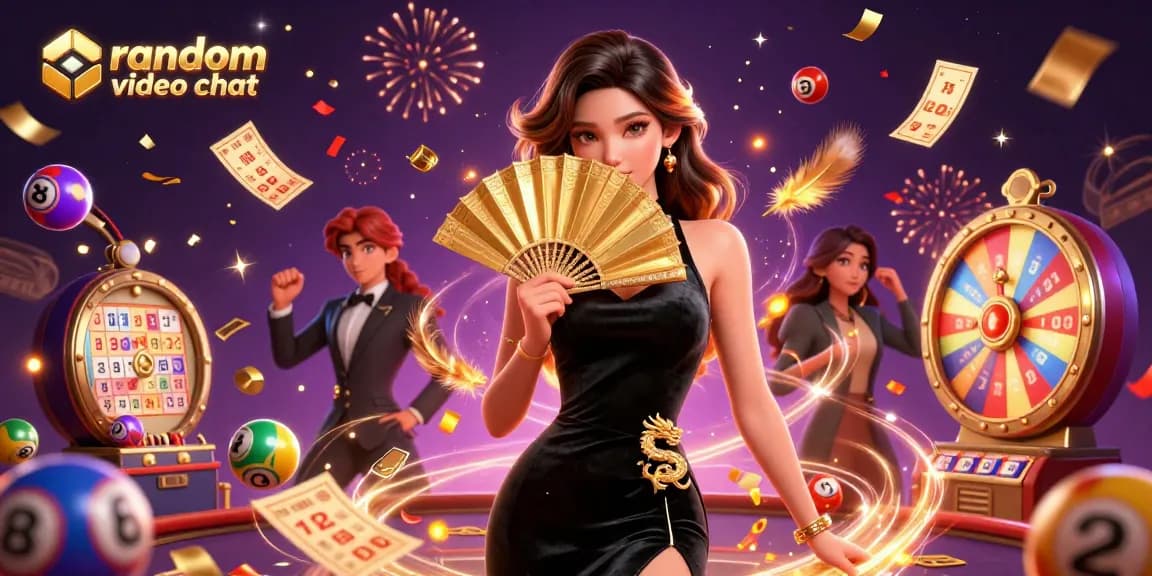 Engage in random video chat with vibrant gambling elements and captivating characters.