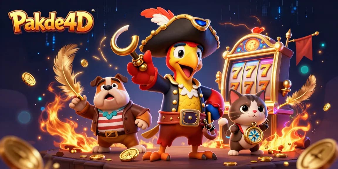 Spin winning reels with Pakde4D's pirate-themed excitement and vibrant casino elements.