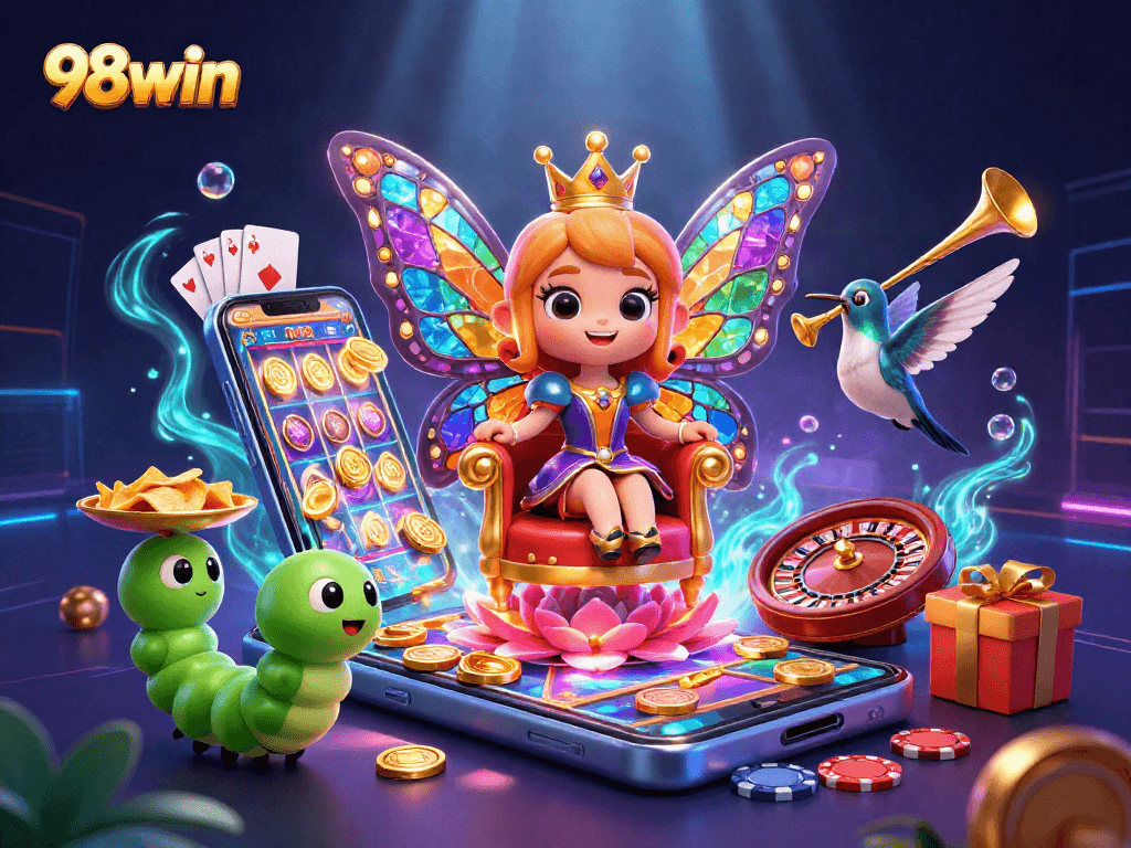 Play the exciting slot games at 98win with golden coins and dazzling characters!