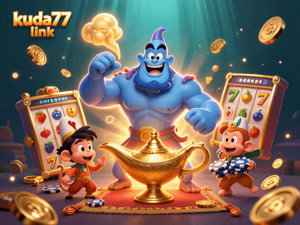 Menangkan permainan di kuda77 link dengan simbol slot, jackpot, dan koin emas