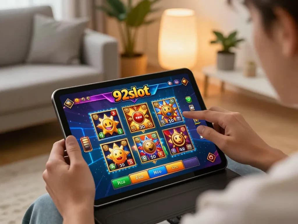 Engaging with the 92slot casino app for a thrilling online gambling experience at home