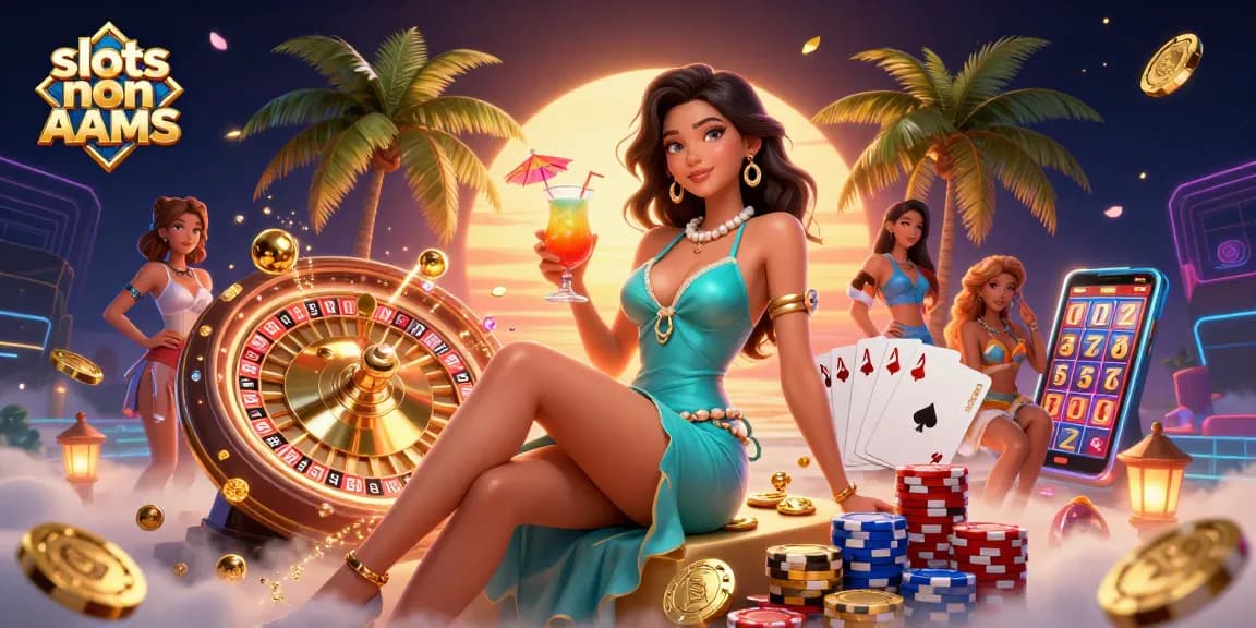 Scopri il brivido delle slot non AAMS con monete d'oro e giochi vibranti in un ambiente lussuoso.