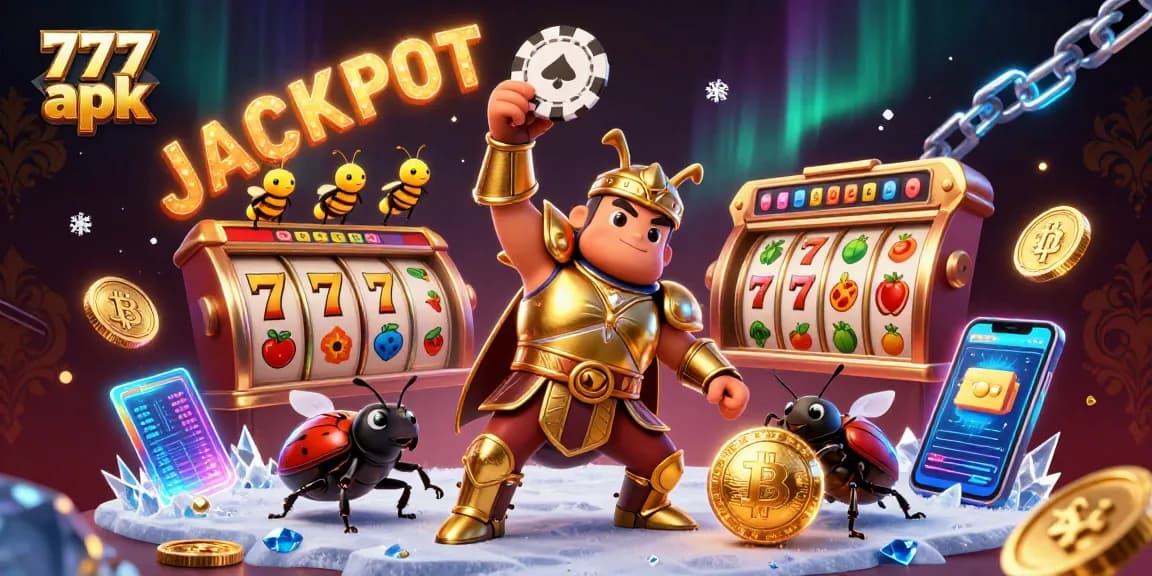 Experience fun gaming at 777 apk with a thrilling casino scene featuring vibrant characters and jackpot elements.