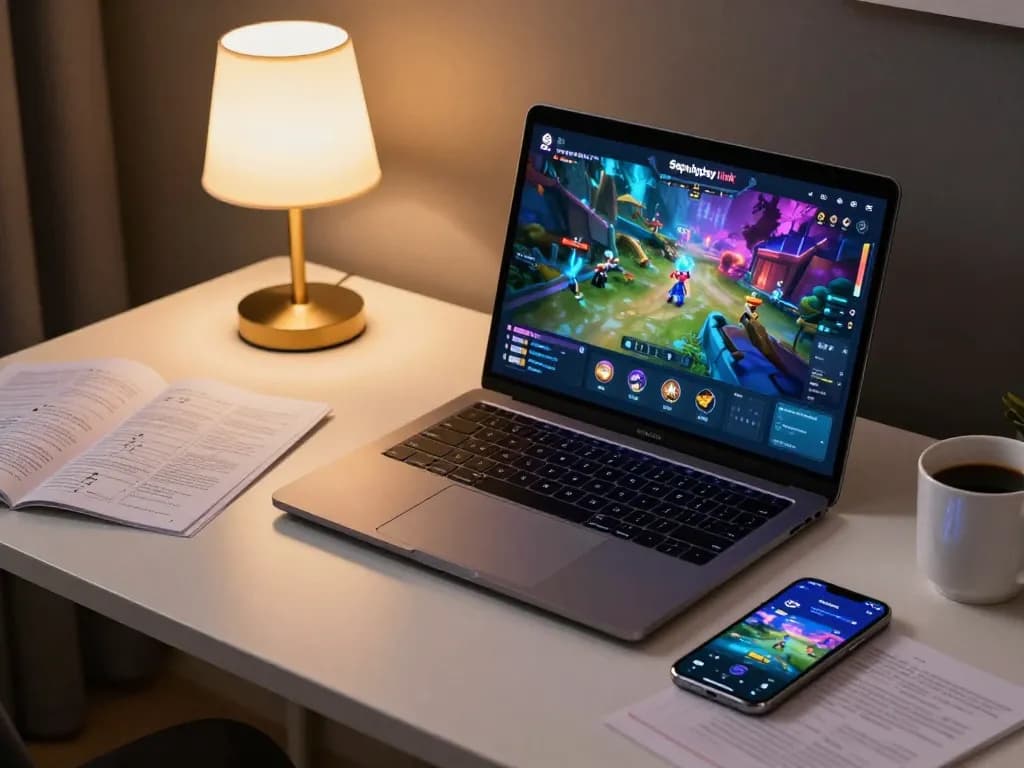 Memainkan platform online Tautan Sepuhplay dengan grafis yang cerah dalam pengaturan permainan yang nyaman