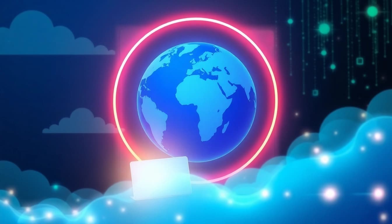 Illustration of a vpn securing online connections in a digital landscape.