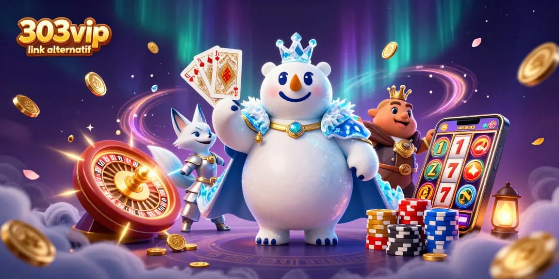 Win big with 303vip link alternatif, featuring enchanting casino elements and characters.