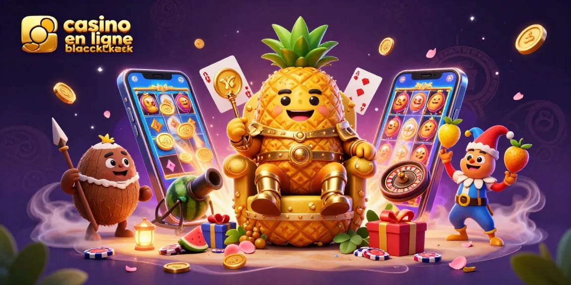 Jouez au casino en ligne blackjack avec des personnages animés dans une scène de casino dynamique.