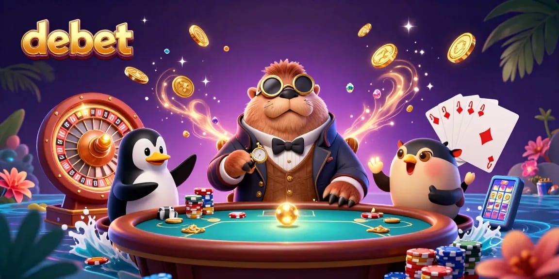Experience thrilling moments at debet with vibrant characters and dynamic casino elements.