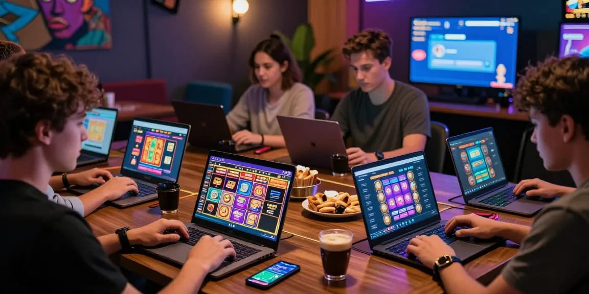 Explore credit card casinos at being-there.org.uk with diverse players enjoying vibrant gaming experiences.