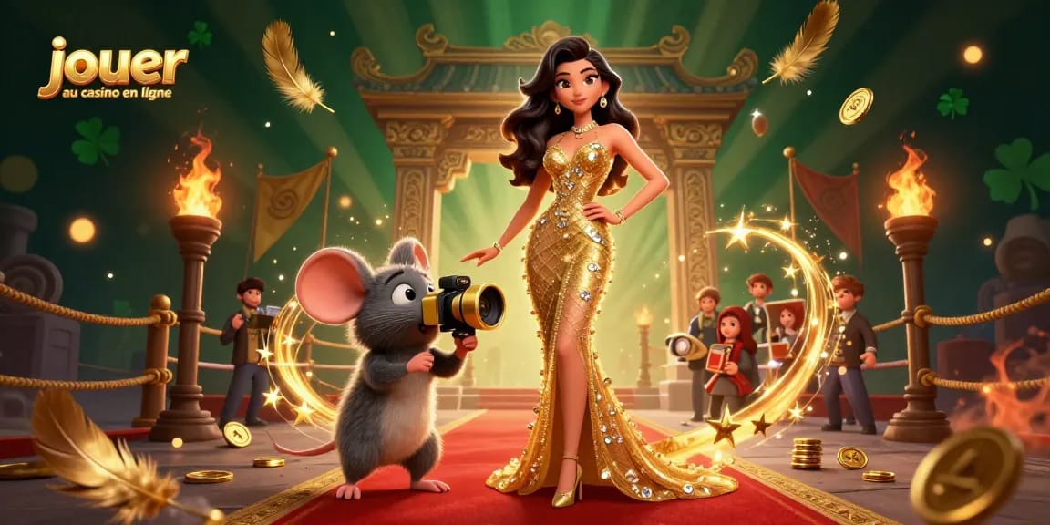Découvrez le luxe tout en jouant au casino en ligne avec notre illustration 3D vibrante mettant en scène un personnage glamour.