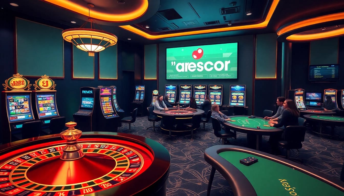Experience the excitement of aresgacor through vibrant casino elements showcasing interactive gaming experiences.