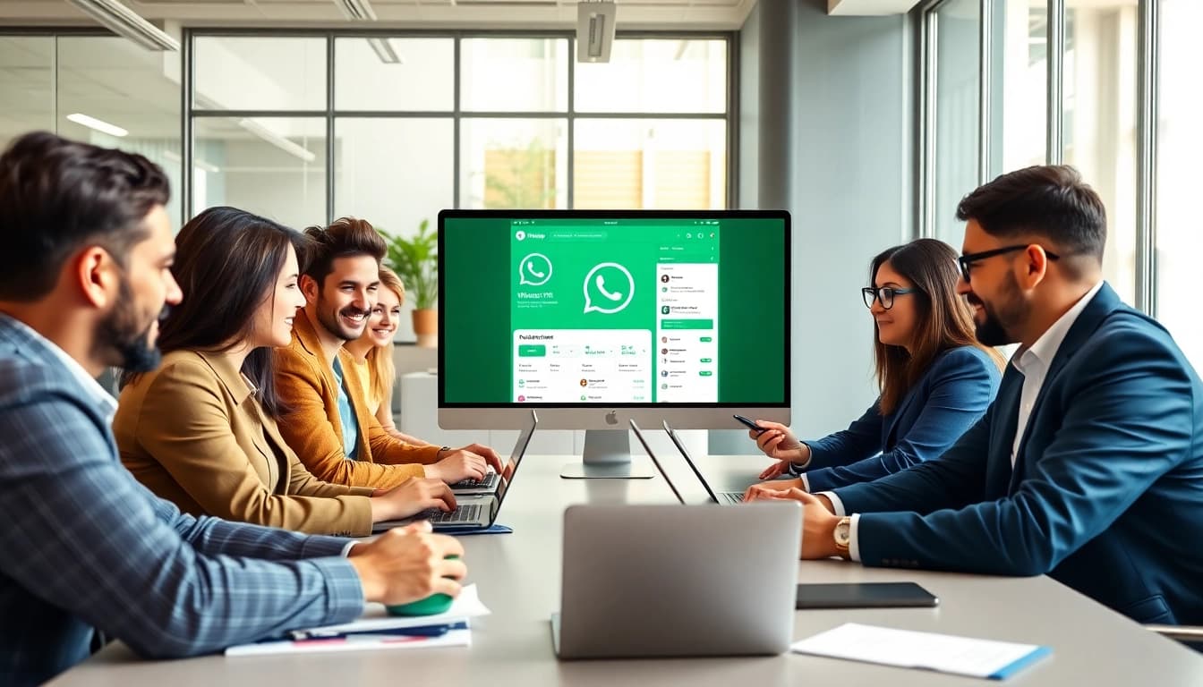 Implementing WhatsApp Smart CRM solutions in a collaborative business environment.
