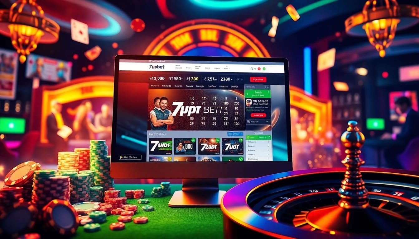 7upbet online platform showcasing exciting betting odds and casino elements.