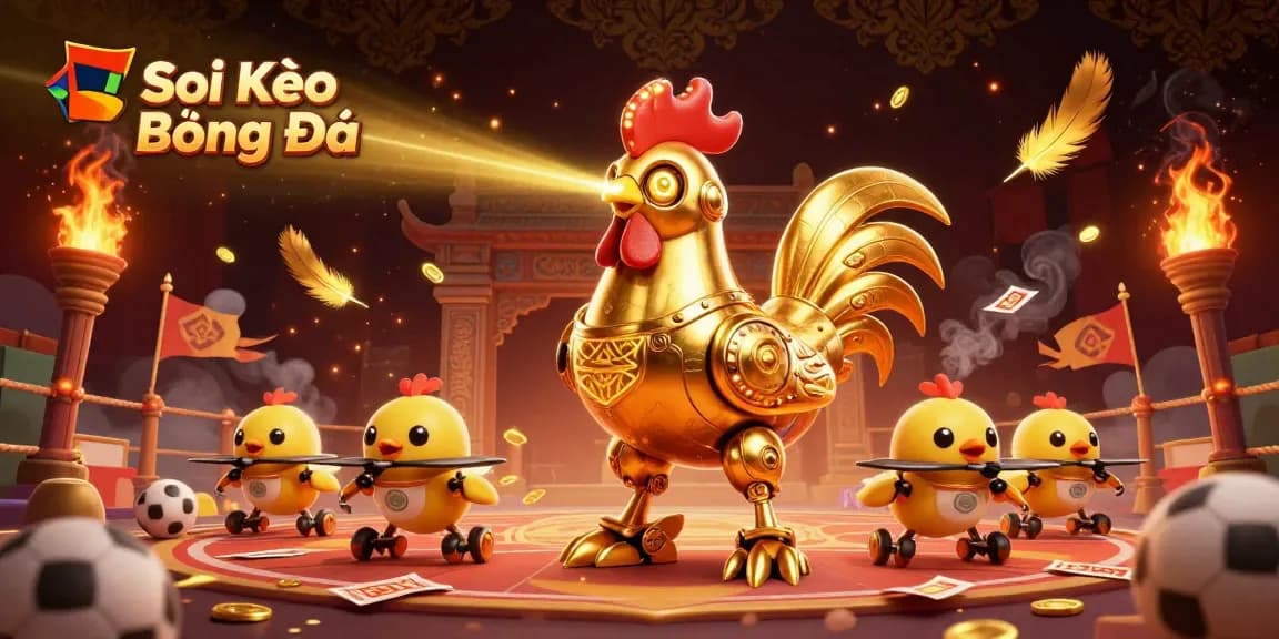 Soi Kèo Bóng Đá, engage in thrilling sports predictions with vibrant illustrations depicting betting and game elements.