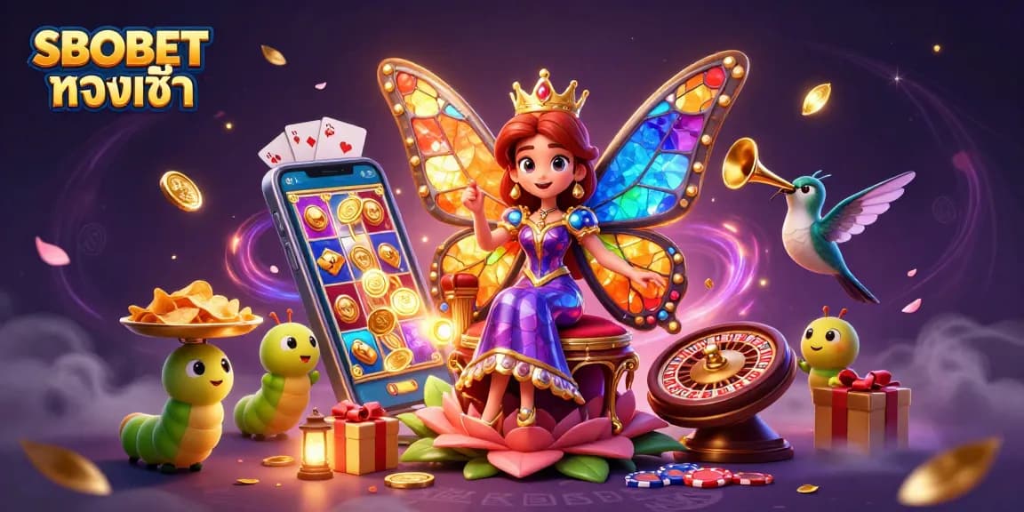 SBOBET ทางเข้า offers vibrant casino action with a butterfly queen leading the joy of gaming.