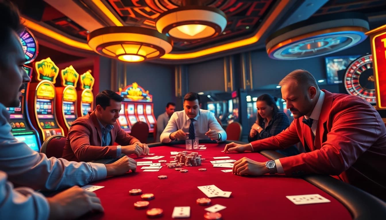 Engaging poker competition featuring players and colorful elements at https://nk888.it.com/.