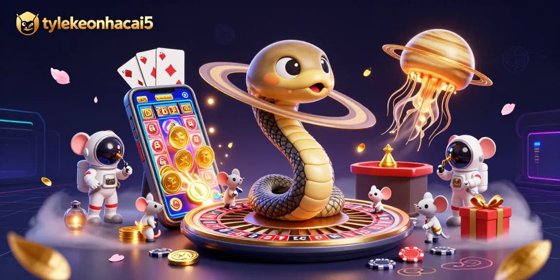 Place bets with tylekeonhacai5 as cosmic creatures spin fortune on a roulette-inspired scene