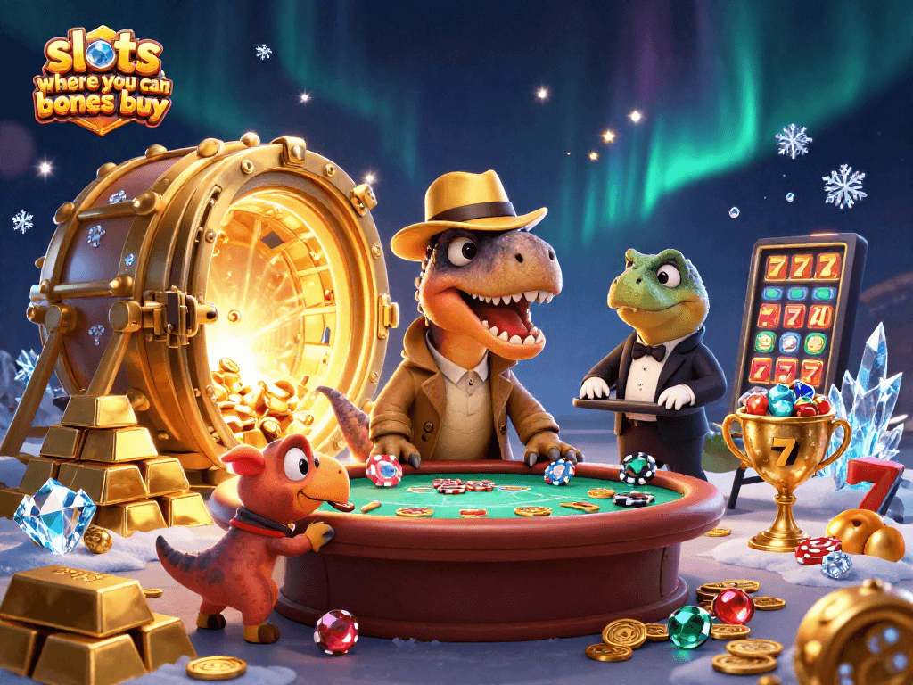 Experience engaging gameplay with slots where you can bonus buy and captivating characters in a rich casino scene.