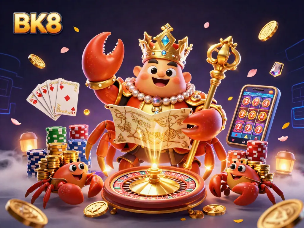 Play exciting games at BK8's vibrant casino environment featuring awesome characters and elements.