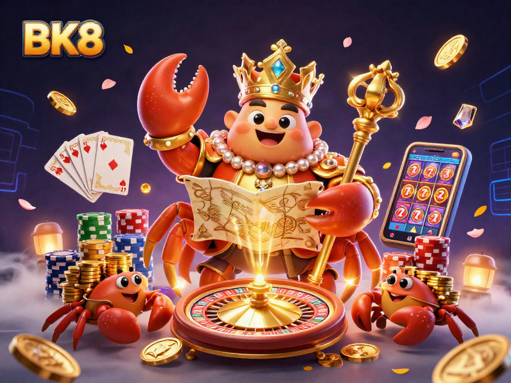 Play exciting games at BK8's vibrant casino environment featuring awesome characters and elements.