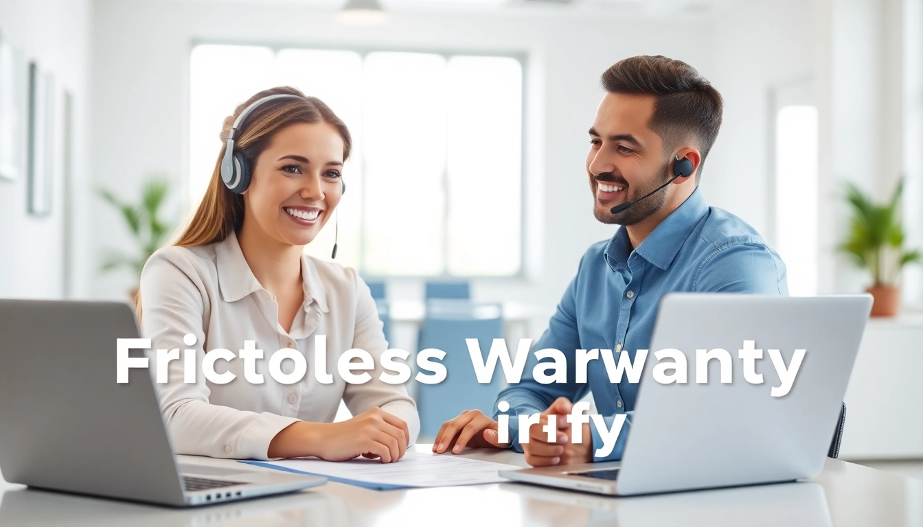 Enhancing a frictionless warranty experience with personalized customer service in a bright office.