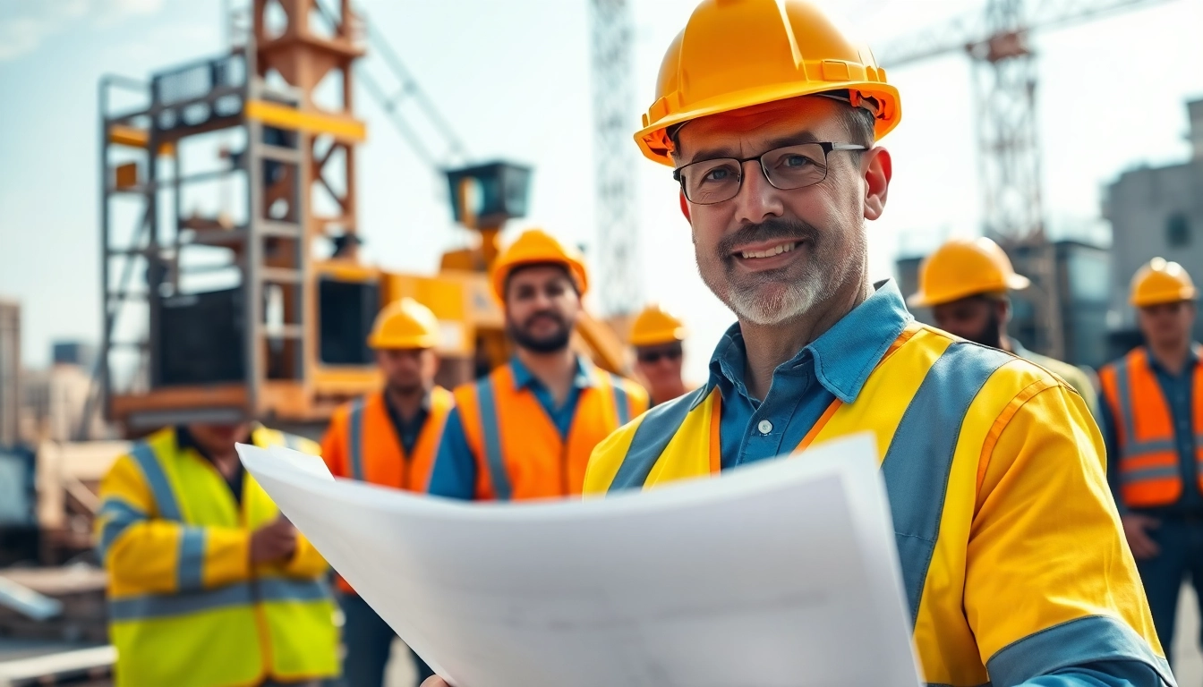 Manhattan General Contractor leading a construction team at a vibrant job site.