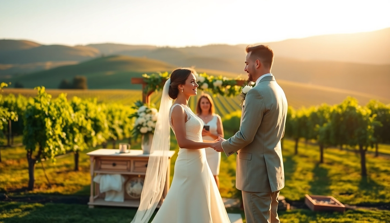 Beautiful outdoor wedding venues northern California showcasing a couple exchanging vows.