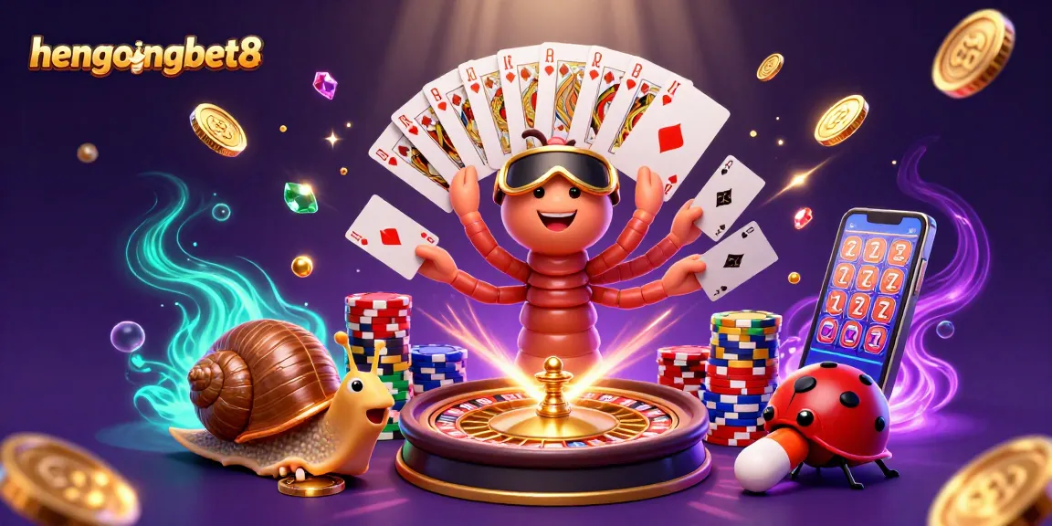 Engage with exciting gaming at hengongbet8 featuring a colorful casino scene with cartoon characters.