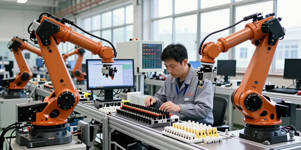 Automotive electrical connector manufacturers producing high-quality connectors in a modern factory.