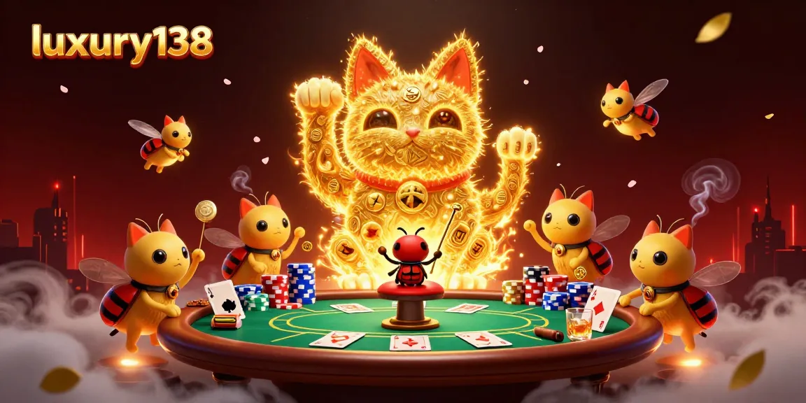 Menangkan permainan judi di luxury138 dengan keberuntungan dari kucing beruntung raksasa.