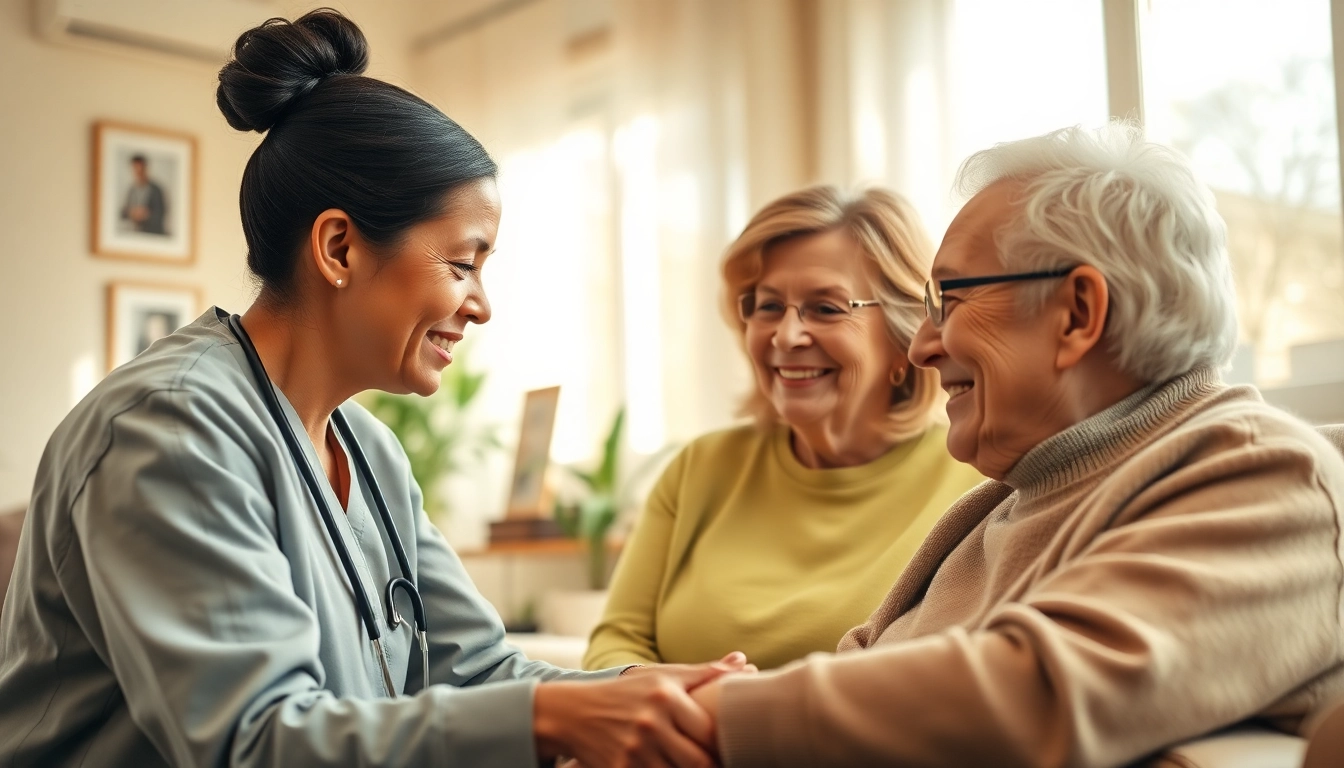 Senior caregivers Austin TX supporting elderly individuals in a warm home environment.