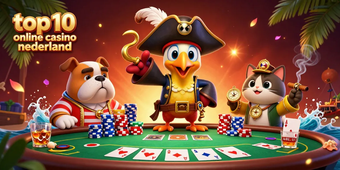 Experience thrilling gaming at the top 10 online casino nederland, showcasing vibrant characters and dynamic poker action.