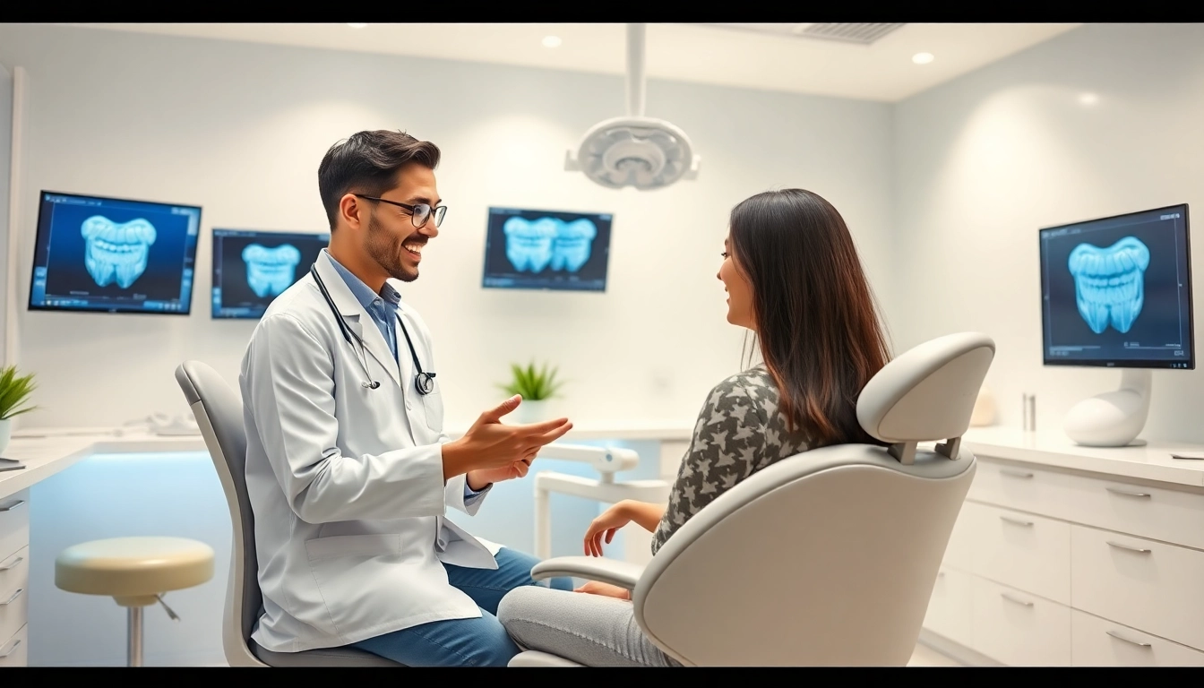 Invisalign treatment in Kuala Lumpur discussed in a modern dental clinic setting with a friendly orthodontist.