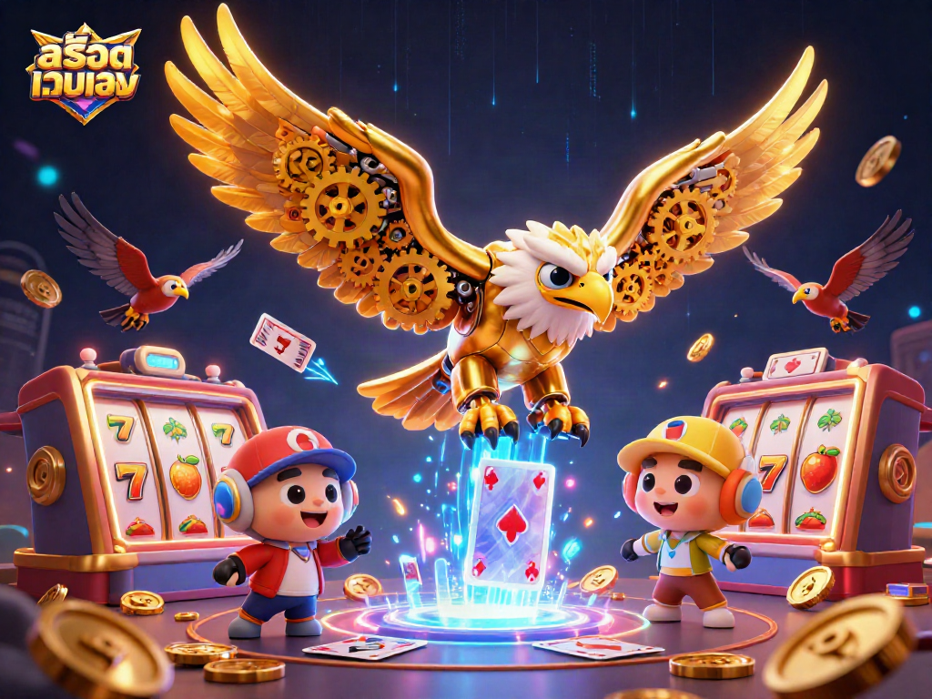 สล็อตเว็บตรง ที่มีการหมุนวงล้อสล็อต พร้อมด้วยสัญลักษณ์เกมน่าตื่นเต้น