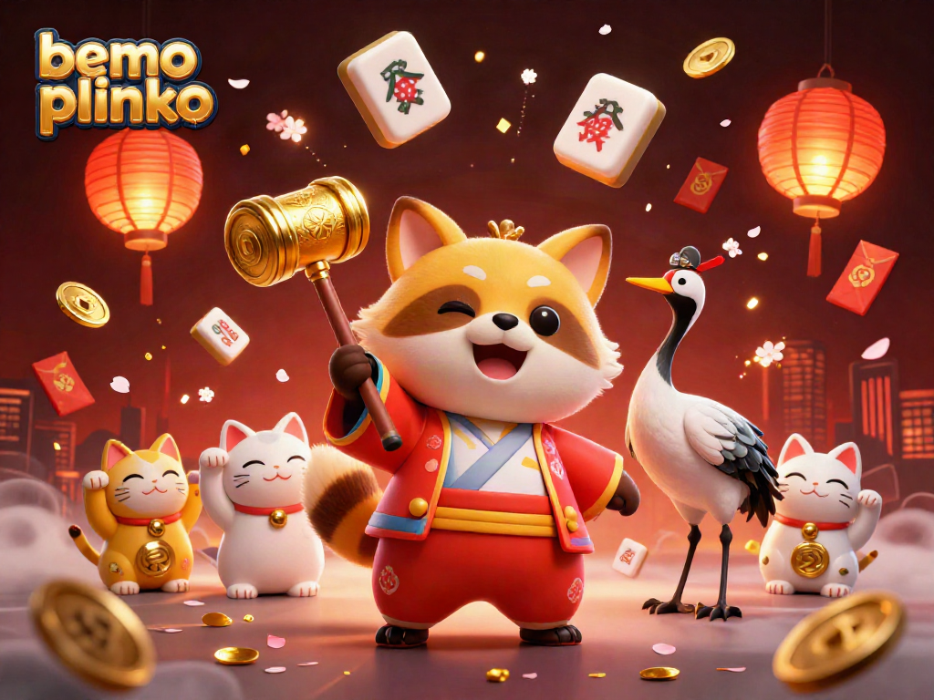 Engage in demo plinko with an exciting 3D illustration showcasing vibrant casino elements.