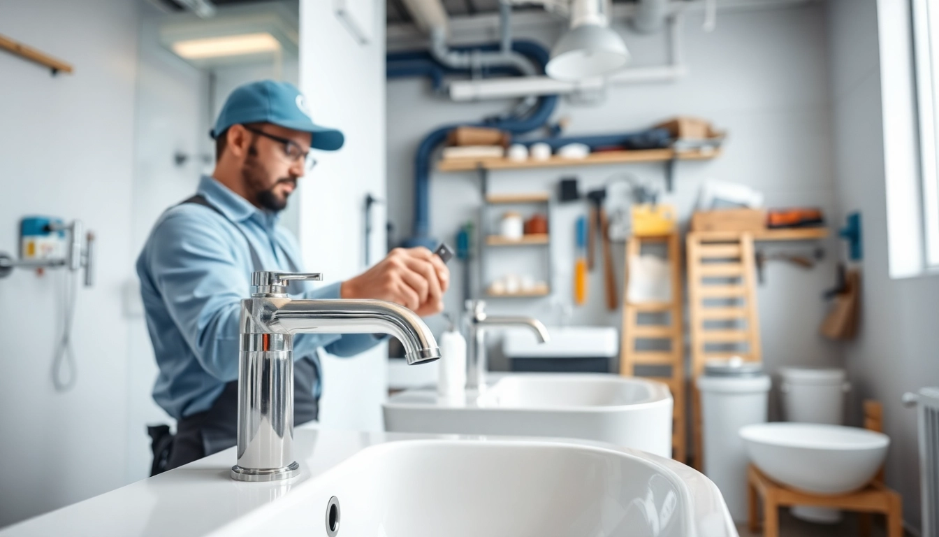 Installation von modernen Sanitäranlagen durch sonni sanitär GmbH in einem professionellen Raum.