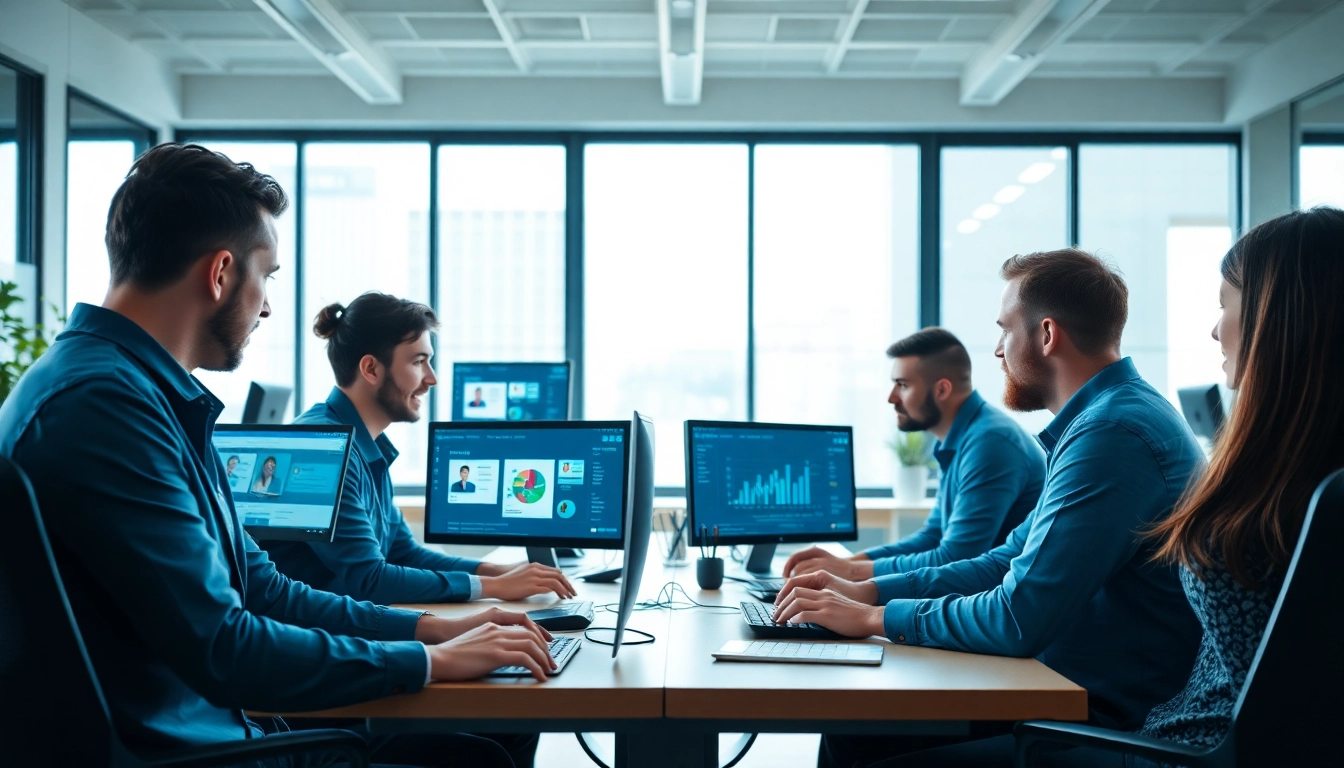 Utilizing linkedin scraping tool for data analysis in a modern office setup.