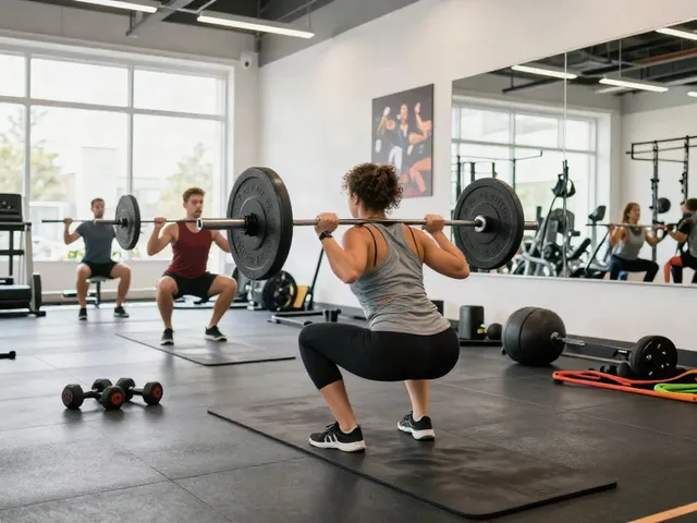 Muscular athlete using steroidi online for training, showcasing strength in a dynamic gym environment.