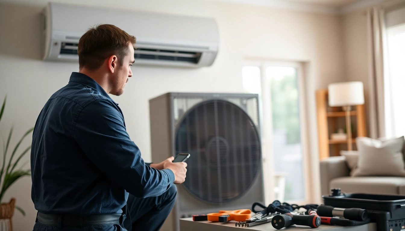 Expert technician performing HVAC repair Tampa in a residential setting, showcasing efficiency and professionalism.
